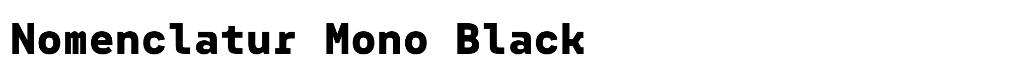 Nomenclatur Mono Black image